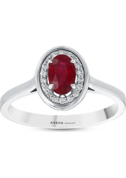 0.10 Karat Yakut Taşlı Pırlanta Yüzük