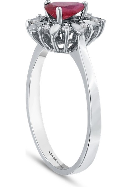 0.07 Karat Yakut Taşlı Pırlanta Yüzük fiyatları