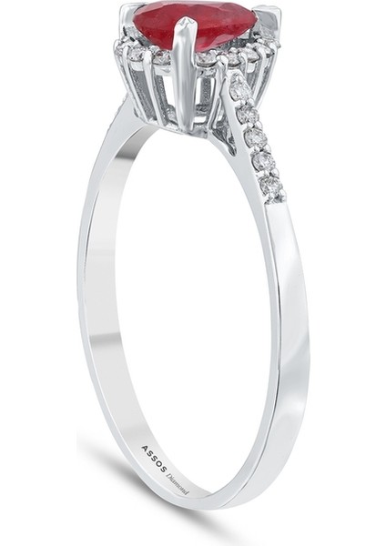 0.17 Karat Yakut Taşlı Pırlanta Yüzük fiyatları