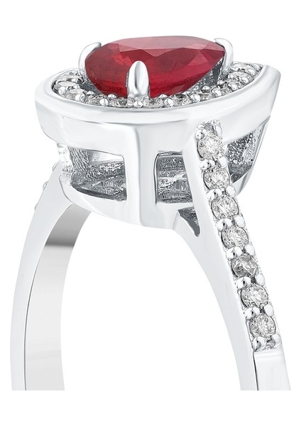 0.18 Karat Yakut Taşlı Pırlanta Yüzük indirimleri