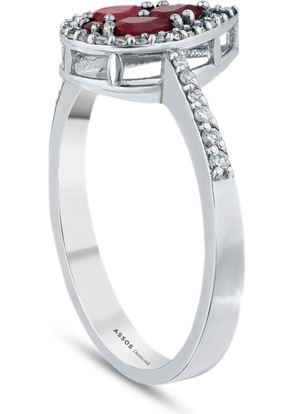 0.17 Karat Yakut Taşlı Pırlanta Yüzük fiyatları