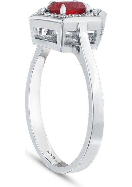 0.10 Karat Yakut Taşlı Pırlanta Yüzük fiyatları