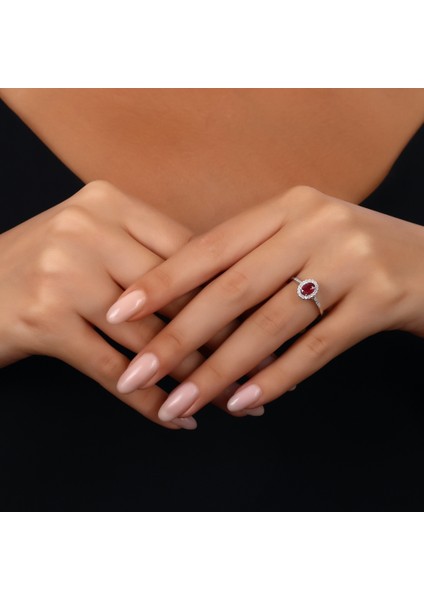 0.16 Karat Yakut Taşlı Pırlanta Fantezi Yüzük modelleri