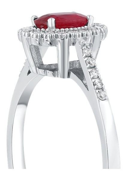 0.16 Karat Yakut Taşlı Pırlanta Fantezi Yüzük indirimleri