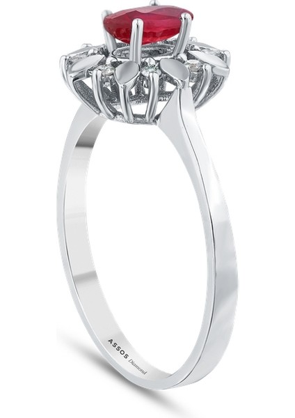 0.07 Karat Yakut Taşlı Pırlanta Yüzük fiyatları