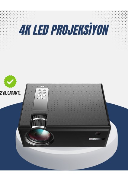 Full Hd Projeksiyon – Hdmi/usb Girişli, Kumandalı, Eğitim ve Sunum Için Ideal