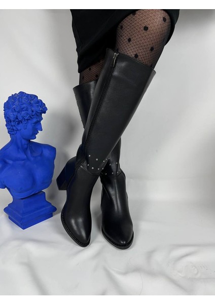 KB-505 Kuback Kömür Cilt Troklu Günlük Kadın Çizme fırsatları