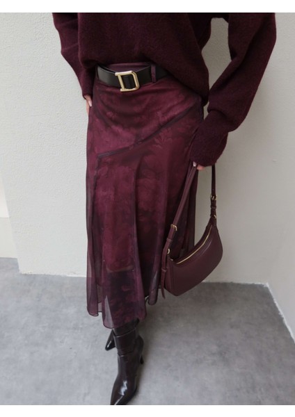 Kemerli Asimetrik Tül Etek modelleri