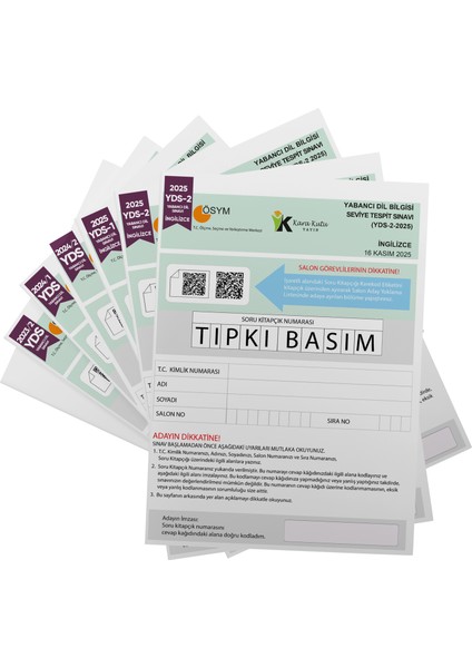 2026 YDS İngilizce ÖSYM Tıpkı Basım Çıkmış Soru 6lı Deneme Paketi Video/PDF Çözümlü Türkiye Geneli fiyatları