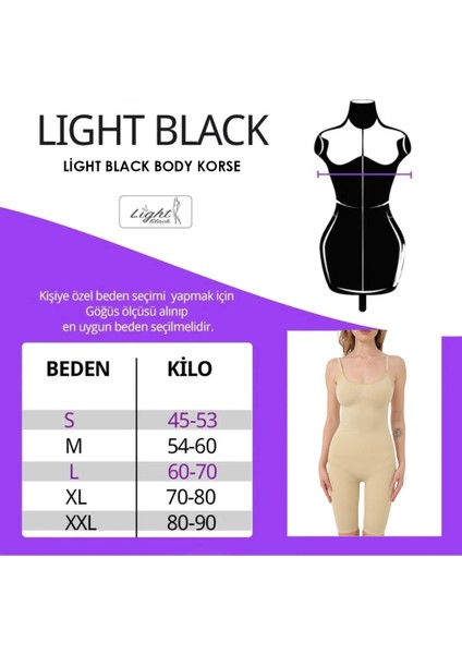Lightblack - Doğum Sonrası - Toparlayıcı - Inceltici - Sıkılaştırıcı Full Body Korse fiyatları