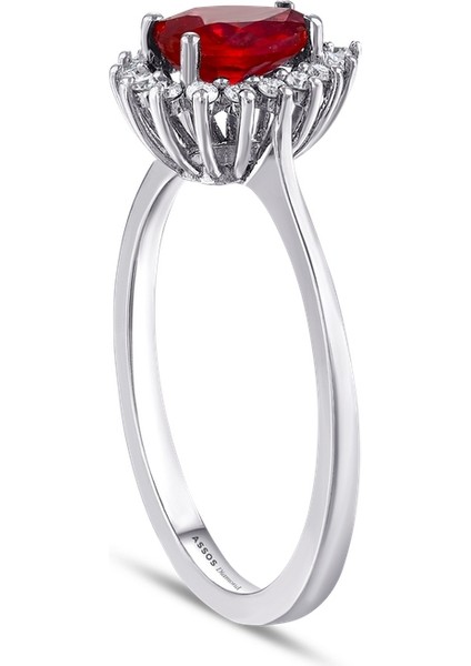 0.12 Karat Yakut Taşlı Pırlanta Yüzük fiyatları