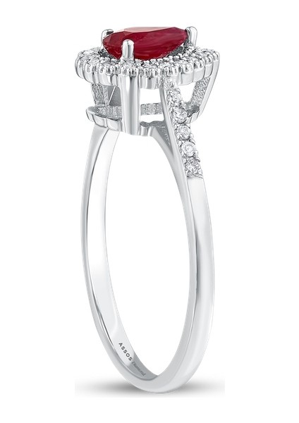 0.19 Karat Yakut Taşlı Pırlanta Yüzük fiyatları