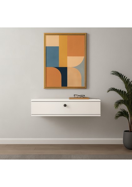 70 cm Modern Beyaz Dresuar Dekoratif Antre & Salon Mobilya