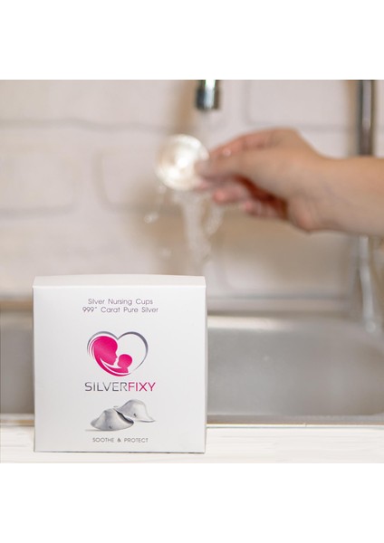 XL Gümüş Kapak 999 Ayar El Işçiliği – Göğüs Ucu Koruyucu- Yara Kalkanı fırsatları