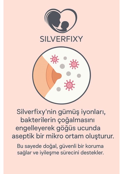 XL Gümüş Kapak 999 Ayar El Işçiliği – Göğüs Ucu Koruyucu- Yara Kalkanı