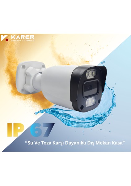 Exitcam-4'li Ahd Güvenlik Kamera Seti-Gece Renkli-6 Warmled'li- Su Geçirmez-2 Mp- Full Hd fırsatları