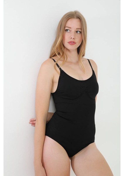 Askılı - Doğum Sonrası - Toparlayıcı - Iki Beden Inceltici Sıkılaştırıcı Çıtçıtlı Body Zıbın Korse Seamless Bodyshapewear fırsatları