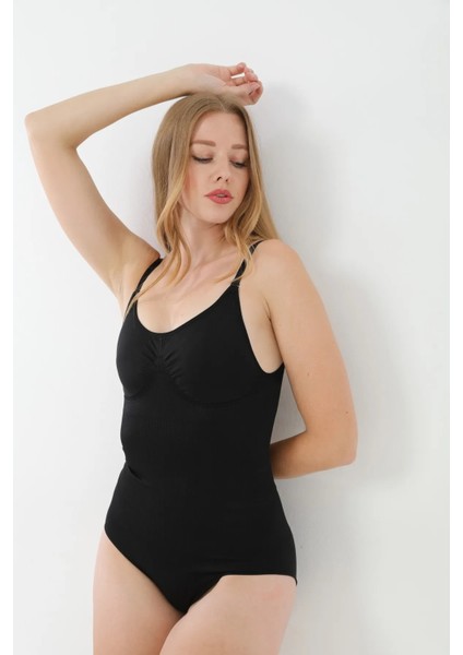 Askılı - Doğum Sonrası - Toparlayıcı - Iki Beden Inceltici Sıkılaştırıcı Çıtçıtlı Body Zıbın Korse Seamless Bodyshapewear indirimleri