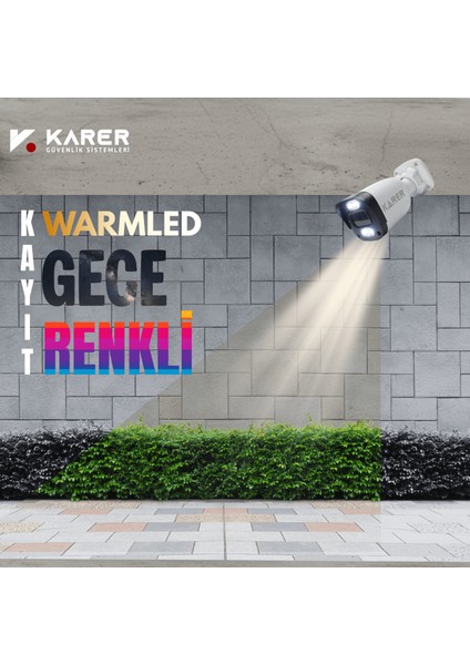Exitcam-5'li Ahd Güvenlik Kamera Seti-Gece Renkli-6 Warmled'li- Su Geçirmez-2 Mp- Full Hd modelleri