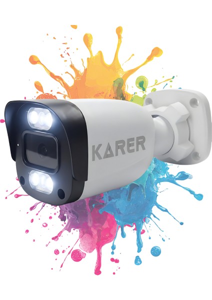 Exitcam-5'li Ahd Güvenlik Kamera Seti-Gece Renkli-6 Warmled'li- Su Geçirmez-2 Mp- Full Hd indirimleri