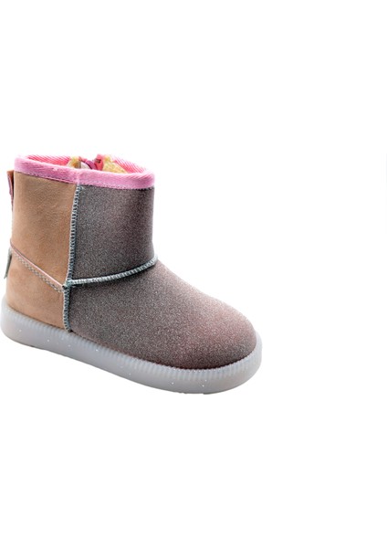 Termo Taban Nubuk Işıklı Kız Çocuk Kışlık Bot