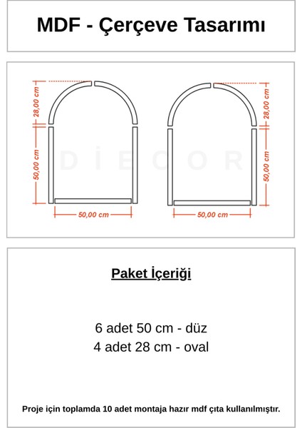 Dekoratif Ahşap Duvar Çerçeve Paneli Seti – Modern Kendin Yap Çerçeve Kiti fiyatları