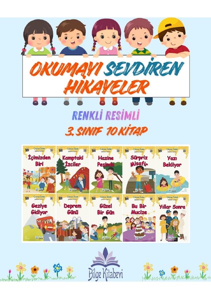 3. Sınıf Okumayı Sevdiren Renkli Resimli Hikayeler 20 - 10 Kitap