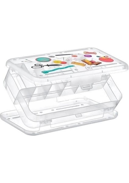 Çift Taraflı Bölmeli Hobi Dikiş Kutusu Ardunio Malzeme Kutusu fırsatları