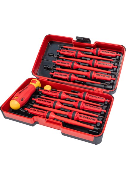 1000V İzoleli Elektro Slim Tornavida Seti (14 Parça) 14000 005342