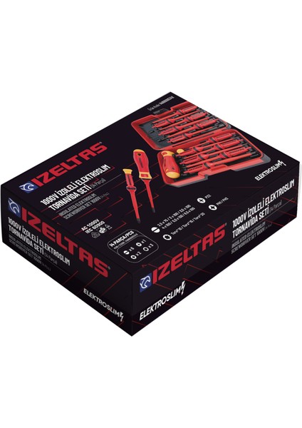 1000V İzoleli Elektro Slim Tornavida Seti (14 Parça) 14000 005342 fiyatları