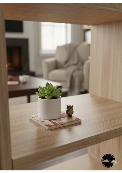 El Yapımı !!! Sınırlı Stok.... 10X10 Traverten Eskitme Taş –4’lü Dekoratif Set (Bardak Altlığı / Sunum Taşı / Dekor Taşı) modelleri