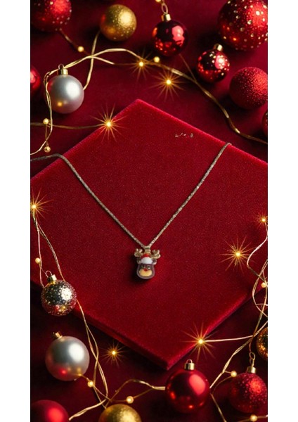 Yeni Yıl Temalı Hediye Seti (Yeni Yıl Kolye, Metal Kutulu Mum, Şans Bilekliği) fırsatları