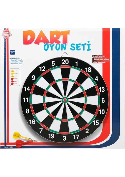 Kutulu Çivili 41,5 cm Dart Oyun Seti