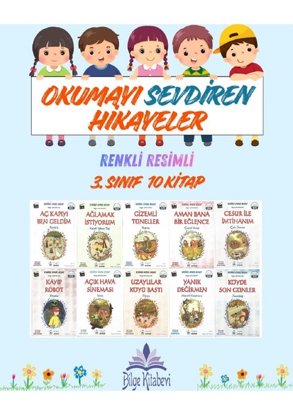 3. Sınıf Okumayı Sevdiren Renkli Resimli Hikayeler 23 - 10 Kitap