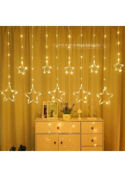 Yıldız Perde LED 10 Saçaklı