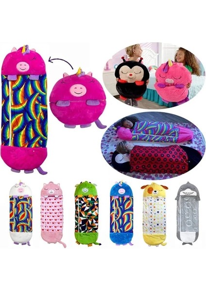 , Gri Kedi Figürlü peluş 50 cm çanta şeklinde , Uyku Tulumuna dönüşen Peluş