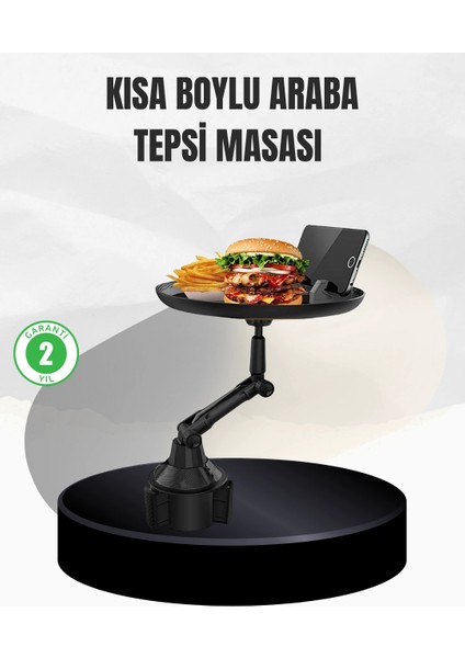 Bfs Universal Araç Içi Bardaklık Tepsisi 9 Inç Yemek Alanı ve Telefon Standlı