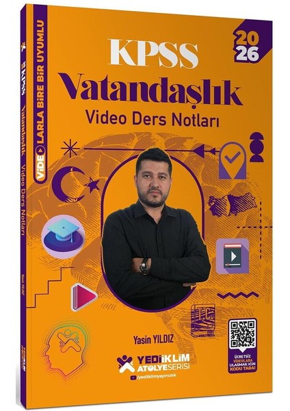 Yediiklim 2026 Kpss Atölye Serisi Genel Kültür Vatandaşlık Konu+Soru ve 26 Deneme Sınavı Seti 3 Kitap fırsatları