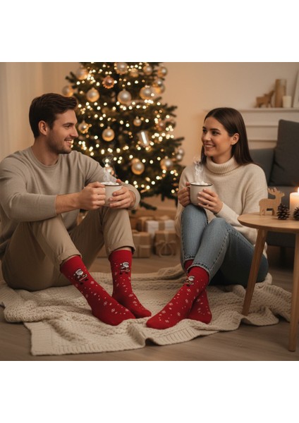 -Noel & Yeni Yıl Temalı 3’lü Çorap Seti-2