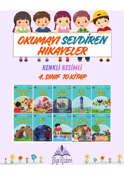 4. Sınıf Okumayı Sevdiren Renkli Resimli Hikayeler 17 - 10 Kitap