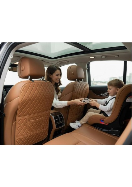 Araç Koltuk Arkası Ototurco Deri Organizer-Taba Renk modelleri