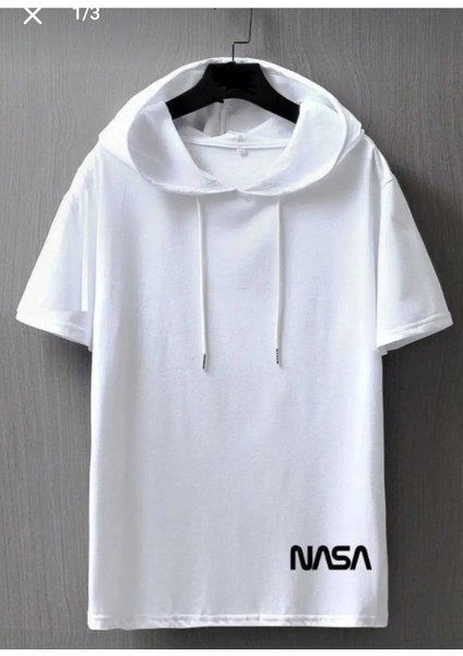 Oversize ' Nasa' Baskılı T-Şhirt Kordonlu Geniş Salaş Kalıp