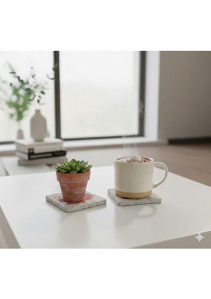 Doğal Traverten 2’li Set – El Yapımı Eskitme Desen, Cila Kaplı Dekoratif Taş fırsatları