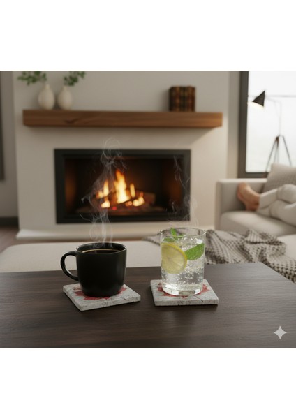 Doğal Traverten 2’li Set – El Yapımı Eskitme Desen, Cila Kaplı Dekoratif Taş indirimleri