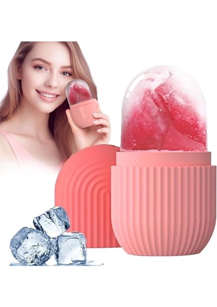 Yüz ve Göz Altı Için Silikon Buz Masaj Aleti - Soğuk Terapi buz silindiri