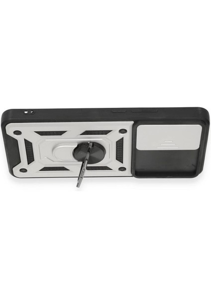 Xiaomi Mi 12T Pro Kılıf Pars Lens Yüzüklü Silikon - Gümüş modelleri