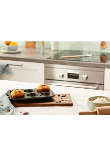2 Adet Cupcake Fırın Kalıbı 6 Büyük Bölmeli Muffin Kek Kalıbı