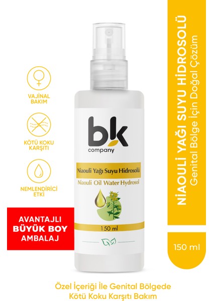 Niaouli Yağı Suyu Avantaj Boy 150 ml - Genital Giderici Ve Koku Önleyici Sprey