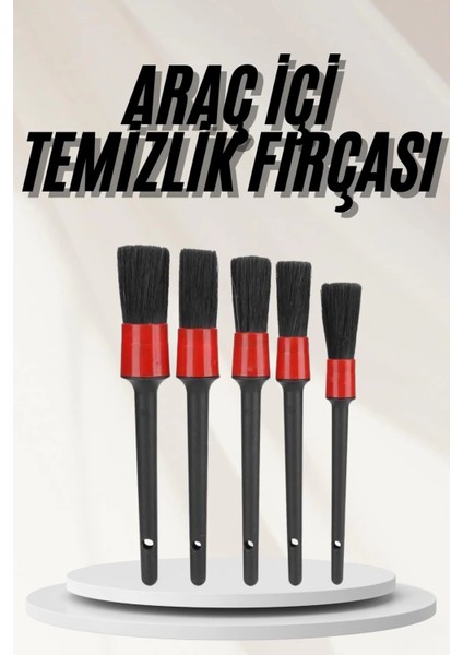 Araç Içi LED Aksesuar 5 Farklı Detaylı Araba Temizlik Fırçası Oto Temizleme Fırçası