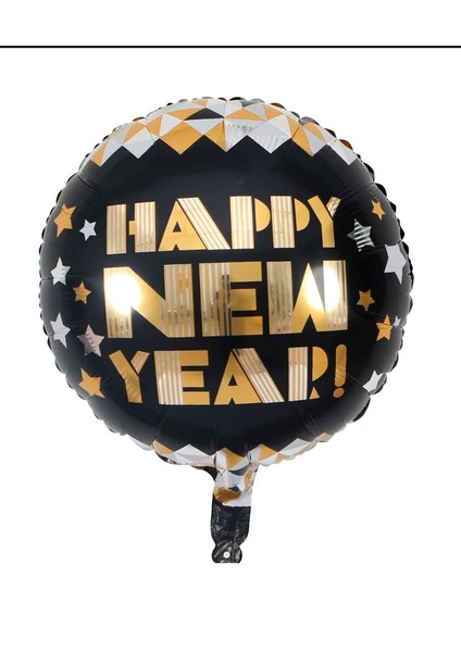 18” Yuvarlak Yılbaşı Happy New Year Folyo Balonu fiyatları